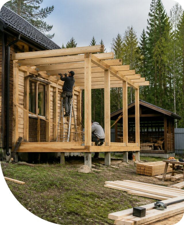 Строительство пристроек и построек на участке в Надыме